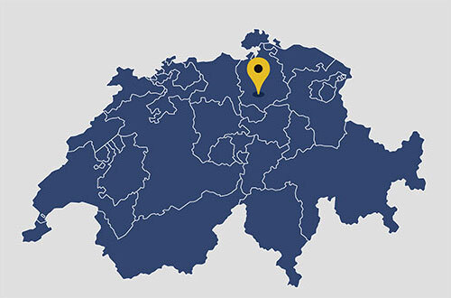 Standorte MyPlace SelfStorage Schweiz auf einer Karte